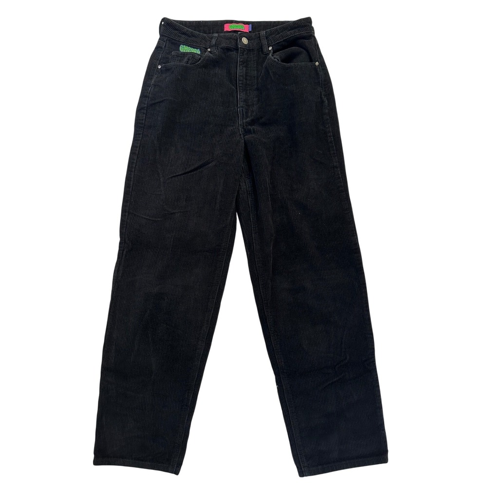Empyre Corduroy Pants Women's Black‎ High Waisted Straight Leg Size 8